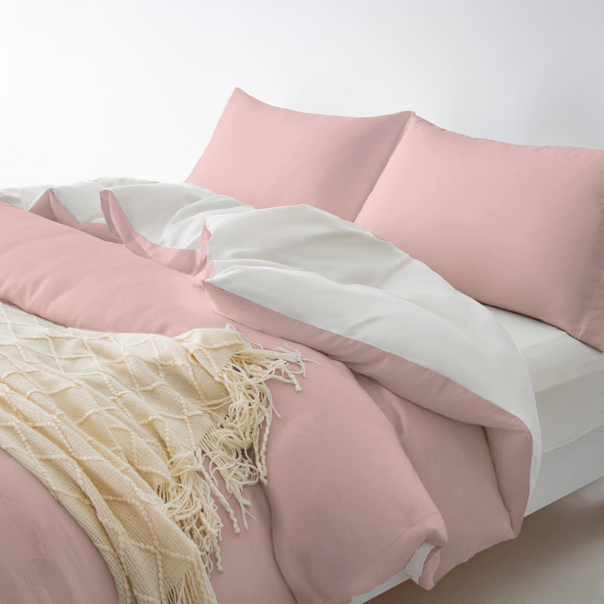 3PC Zipped Duvet Cover · Cloud Pink
