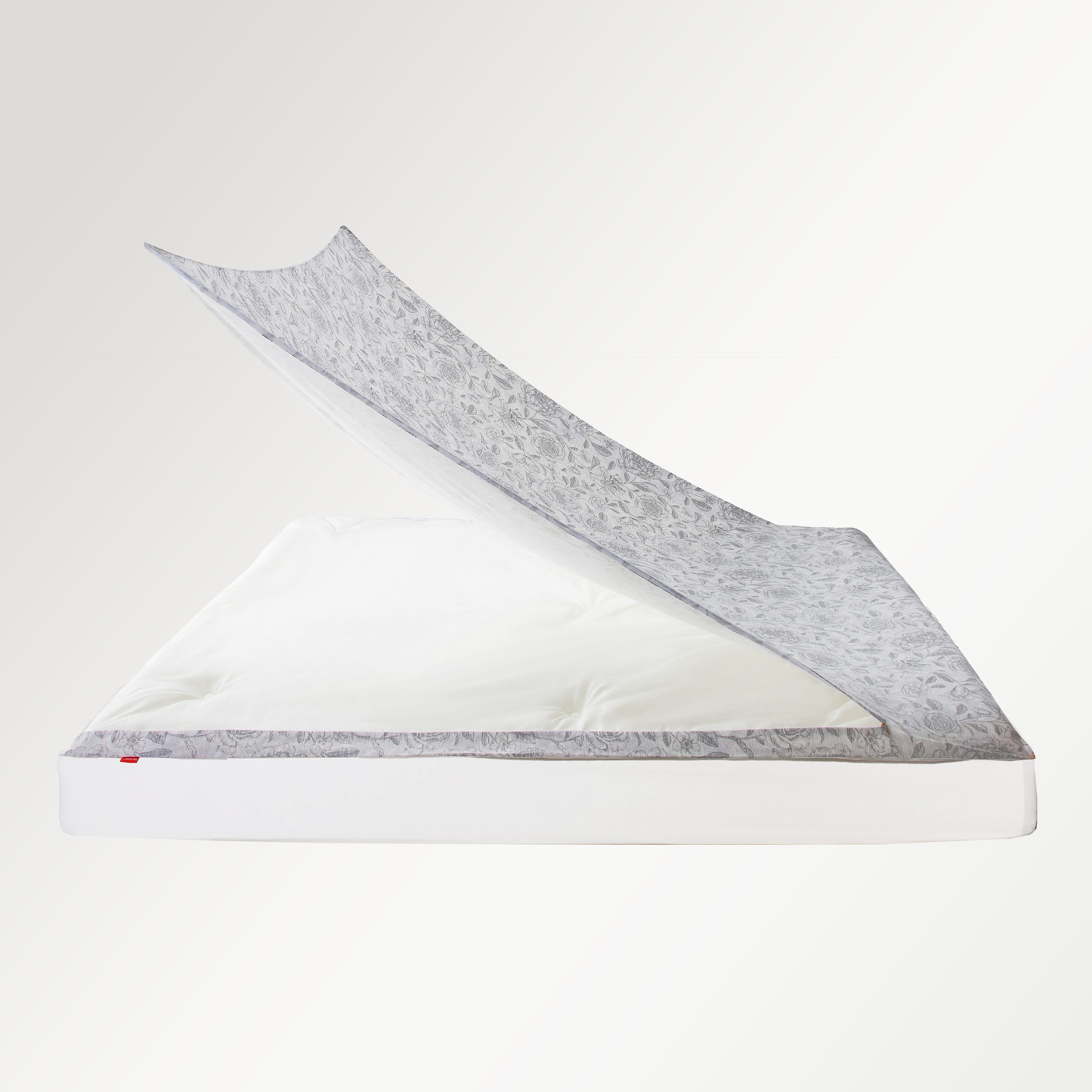 400TC High Density Cloud Cotton Duvet Cover Set-Grey Bloom Floral