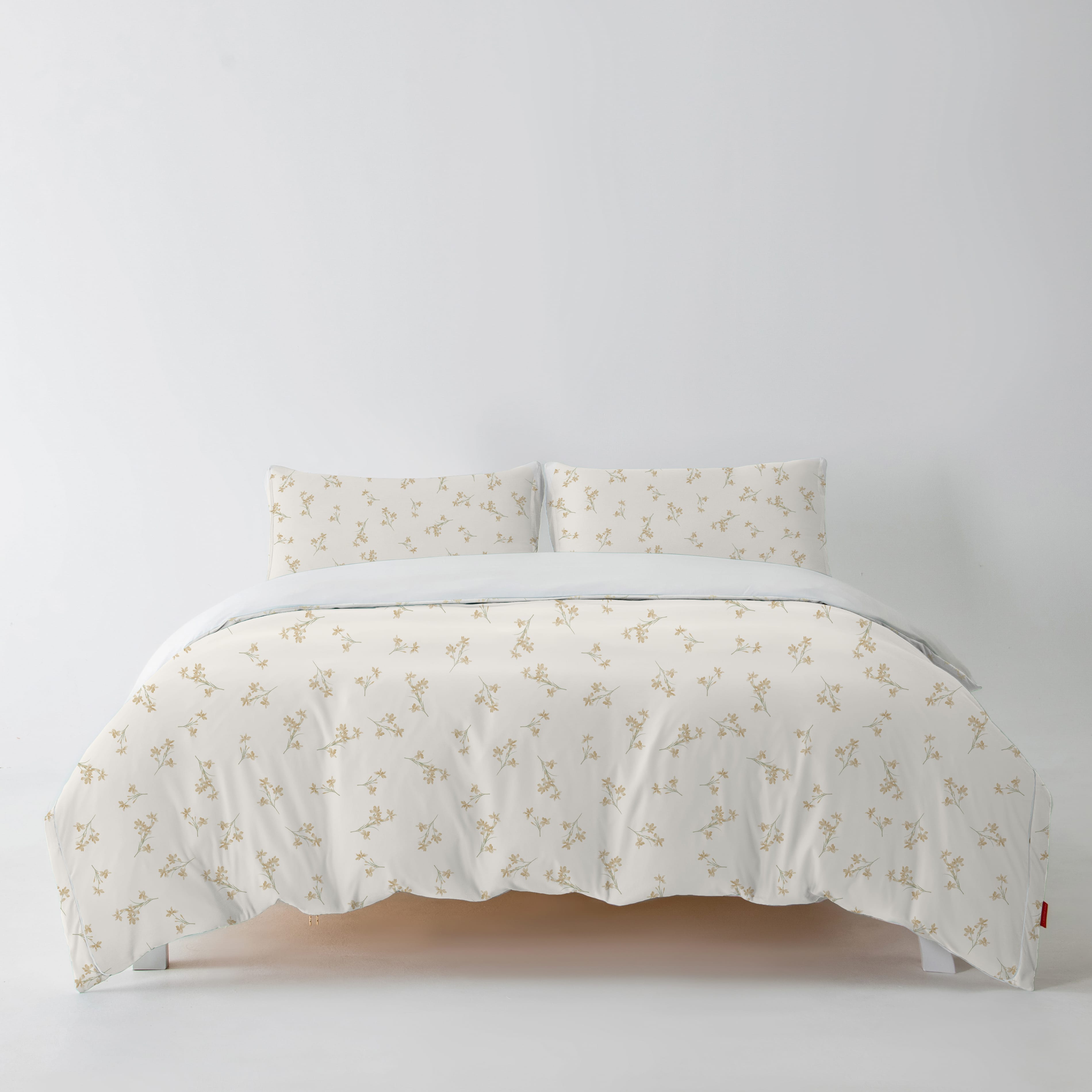 400TC High Density Cloud Cotton Duvet Cover Set-Yellow Floral
