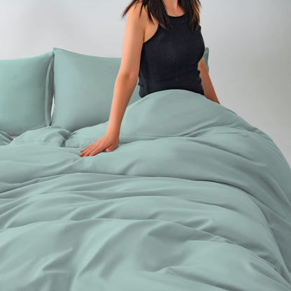 Zip Around Duvet Cover Set · Cloud White