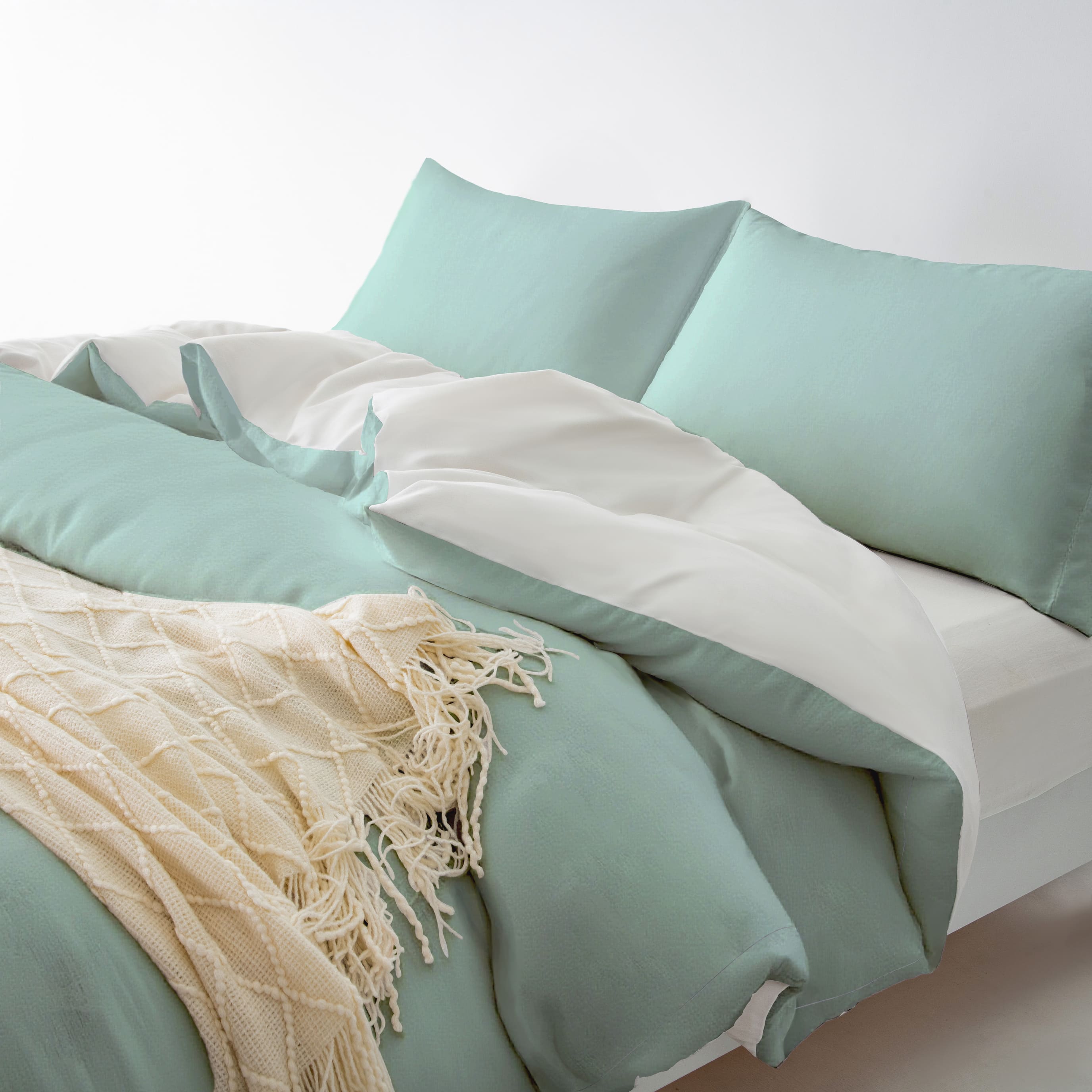 Zip Around Duvet Cover Set · Cloud White